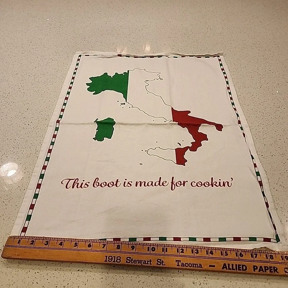 Williams Sonoma Kitchen Towel. This Boot Is Made For Cooking Italy Cotton
